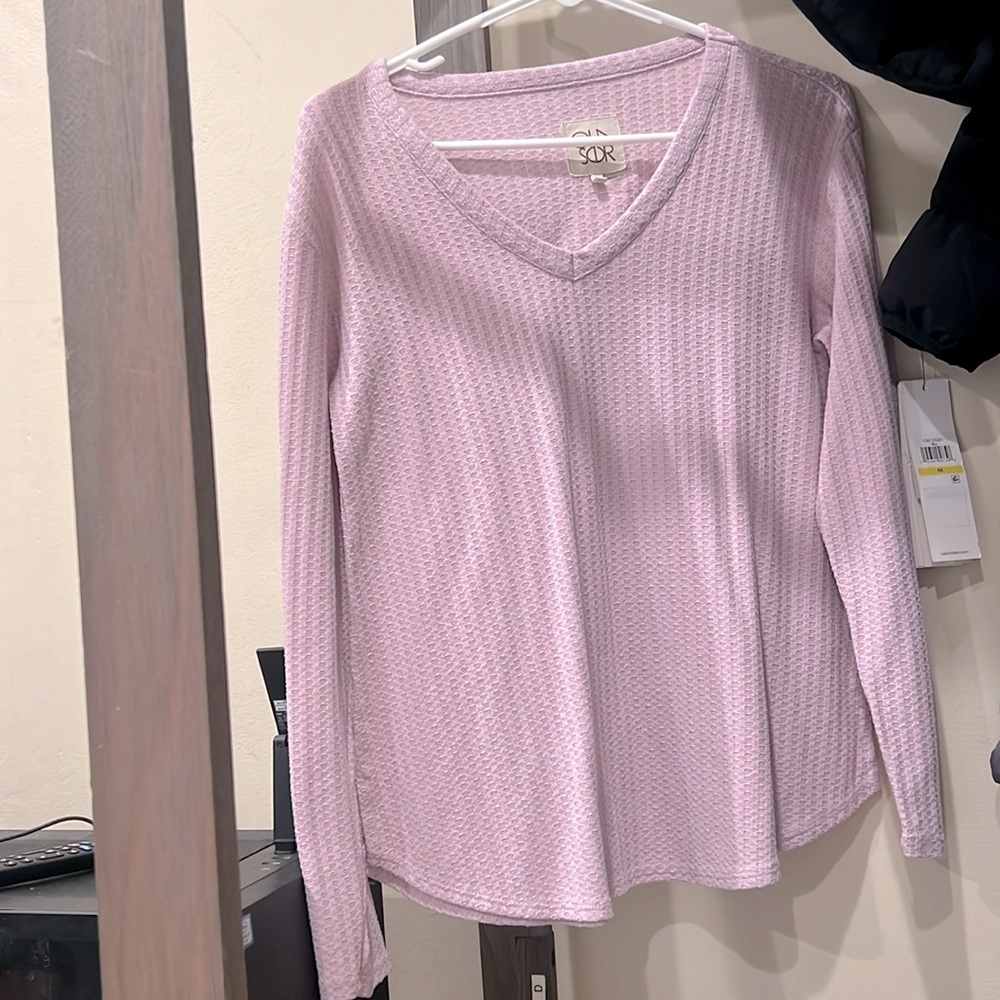 Lavender purple periwinkle knit longsleeve top